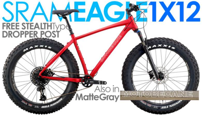 a red fat bike